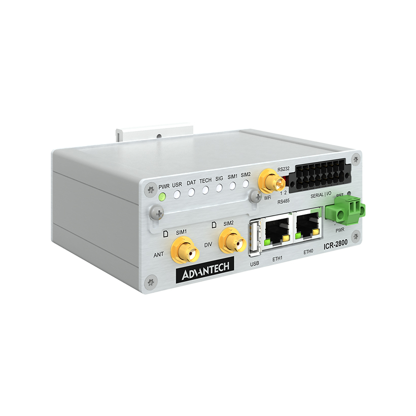 ICR-2800, EMEA, 2x Ethernet, 2× RS232/RS485, USB, Wi-Fi, Metal, EU ACC